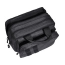 Taktiskā šautuves soma divām pistolēm — 2 noņemamas somiņas, 6 magazīnas, aizslēdzama, melna