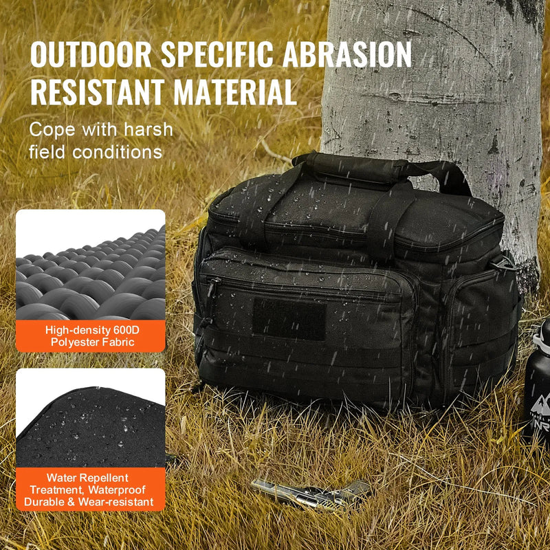 Taktiskā šautuves soma 4 pistolēm — 3 noņemami ieliktnīši, 6 magazīnas, vienpleca siksna, melna