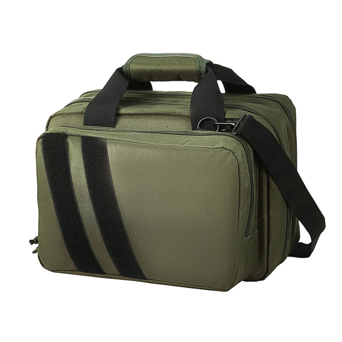 Tactical Rifle Bag for 2 Pistols — 2 Removable Inserts, 6 Detachable Magazines, Lockable, Green