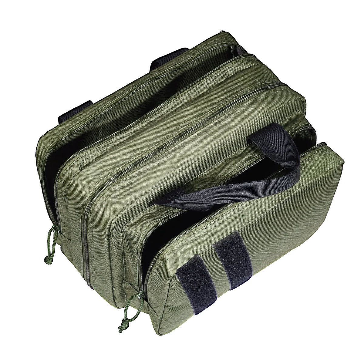 Tactical Rifle Bag for 2 Pistols — 2 Removable Inserts, 6 Detachable Magazines, Lockable, Green