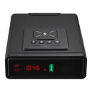 VEVOR pistoles atvilktnes seifs, ieroču seifs ar pirkstu nospieduma, paroles un atslēgas piekļuvi, ātrās piekļuves sistēma ar displeju, paredzēts 2 pistolēm un aptverēm, ar bezvadu uzlādi, lietošanai uz galda vai pie gultas