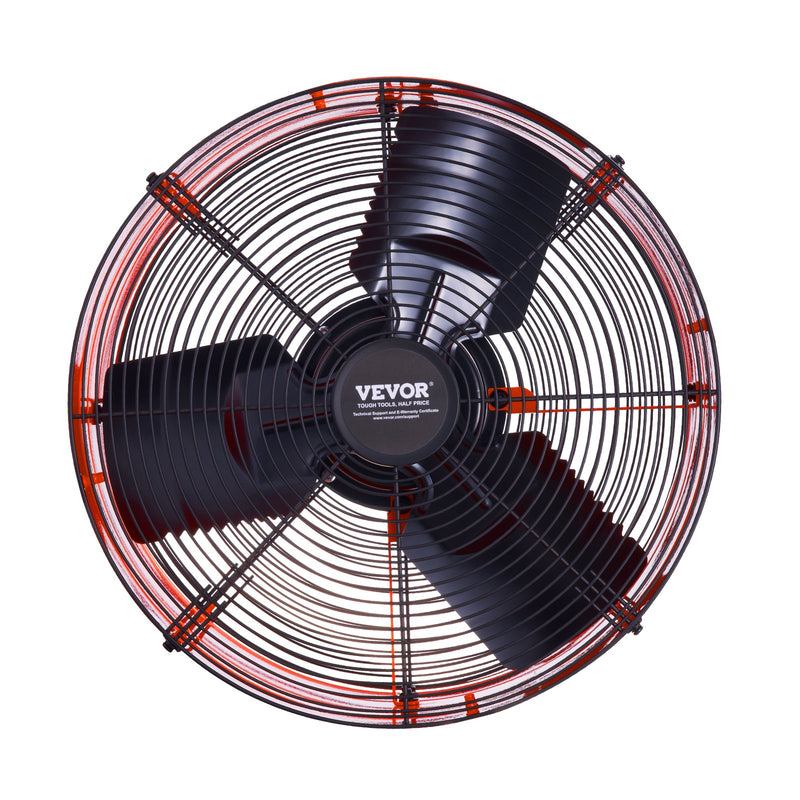 VEVOR 40,6 cm sienas stiprināmais bēniņu ventilators, 4995 m³/h, ar regulējamu termostatu