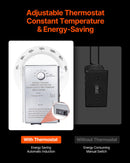 VEVOR 40,6 cm sienas stiprināmais bēniņu ventilators, 4995 m³/h, ar regulējamu termostatu