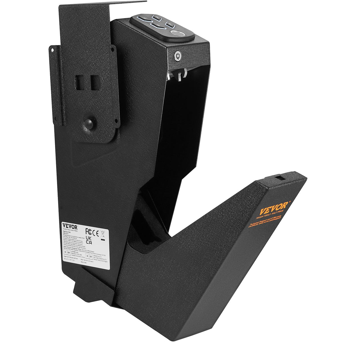 VEVOR Wall-Mounted Gun Safe – Biometric Safe with 3 Access Methods, Fits 1 Pistol