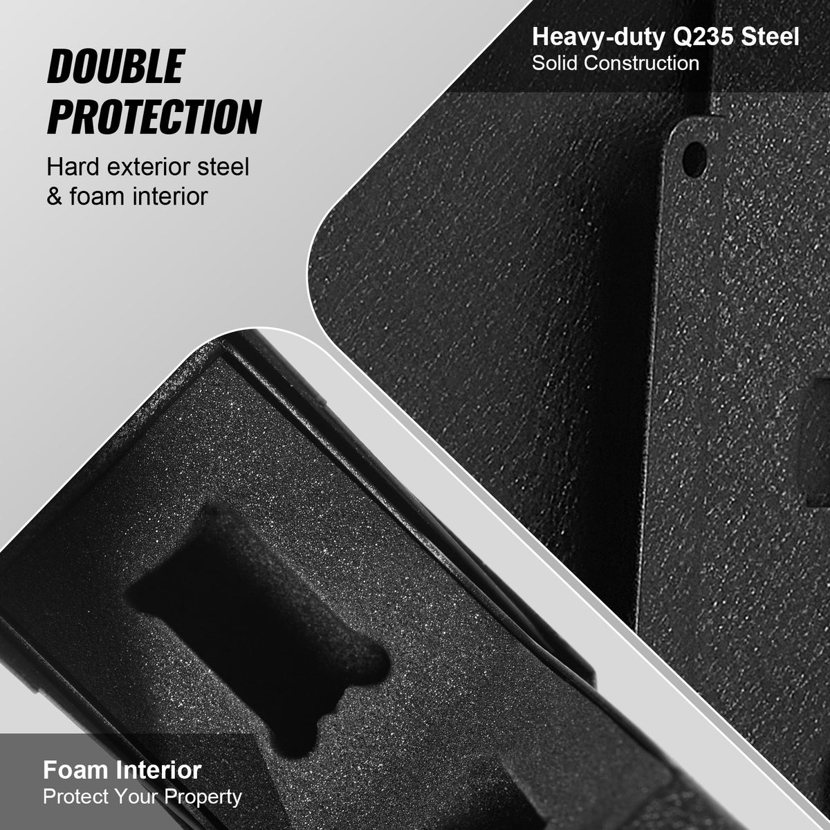 VEVOR Wall-Mounted Gun Safe – Biometric Safe with 3 Access Methods, Fits 1 Pistol
