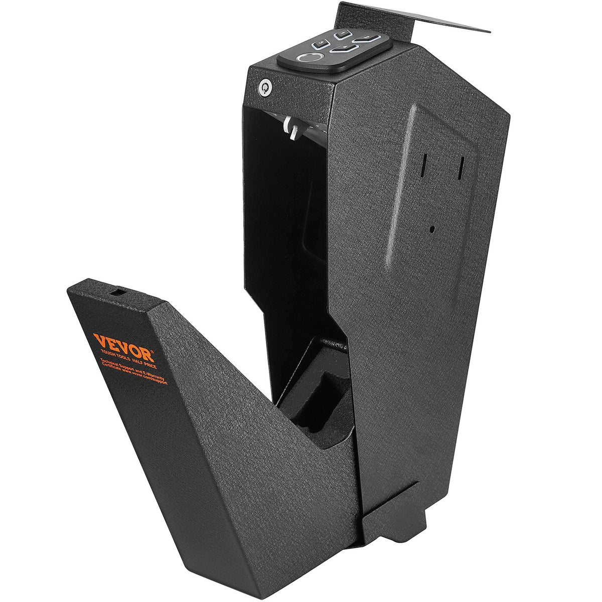 VEVOR Wall-Mounted Gun Safe – Biometric Safe with 3 Access Methods, Fits 1 Pistol