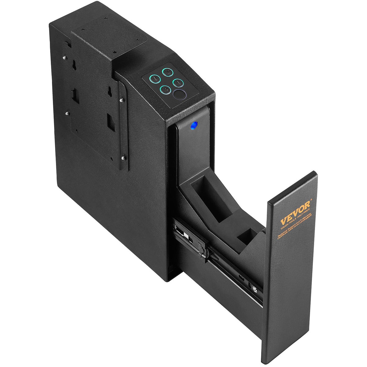 VEVOR Wall-Mounted Gun Safe – Biometric Safe with Three Quick Access Methods: Fingerprint, Password and Keys, for 1 Pistol – for Home, Bedside, Nightstand or Wall Use