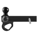 Piekabes āķis ar 50 mm uztvērēju, trīskāršo lodveida āķi (47,6 mm, 50 mm, 58,7 mm) un vilkšanas āķi, oglekļa tērauds, kravnesība līdz 6 800 kg