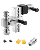 Regulējams piekabes āķis 50 mm uztvērējs, 152 mm nolaišana, trīslodveida āķis, 6800 kg