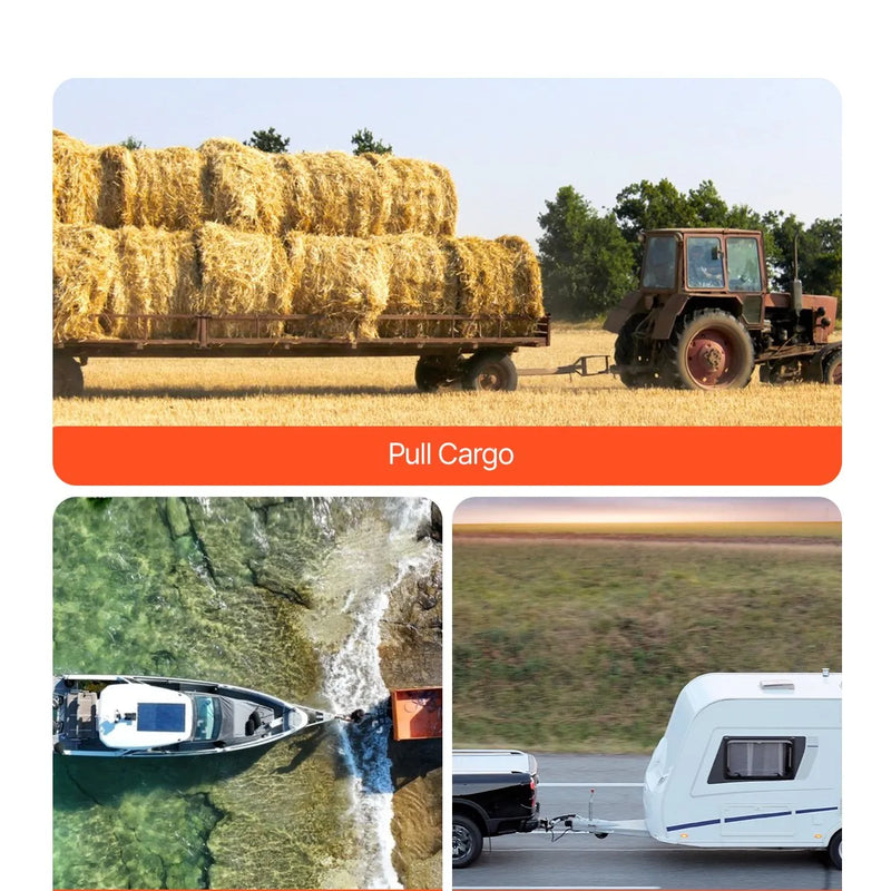 Regulējams piekabes āķis 50 mm uztvērējs, 152 mm nolaišana, trīslodveida āķis, 6800 kg