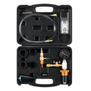 VEVOR radiatora vakuuma uzpildes komplekts, dzesēšanas sistēmas vakuuma un šķidruma uzpildes rīks ar manometru, pārnēsājams komplekts ar koferi, universāla saderība automašīnām, furgoniem, SUV un kravas auto