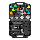 VEVOR dzesēšanas sistēmas spiediena testa komplekts, 28 daļas, radiatora vakuuma uzpildes komplekts ar 4 adapteriem, universāla saderība, ar spiediena sūkni un alumīnija sakausējuma uzpildes ierīci