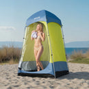 VEVOR kempinga dušas telts ar 1 nodalījumu, pārnēsājama privātuma telts pārģērbšanai ar mietiņiem, stiprinājuma virvēm, pārnēsāšanas somu un tērauda stieņiem, 200D Oksfordas audums ar sudraba pārklājumu, piemērota kempingam, pludmalei un makšķerēšanai