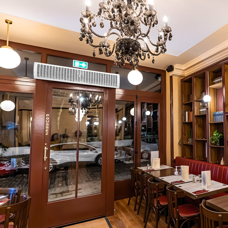 VEVOR 1,5 m iekštelpu gaisa aizkars ar diviem ātrumiem, 3566 m³/h, sienas stiprinājums, bez sildīšanas, UL sertificēts