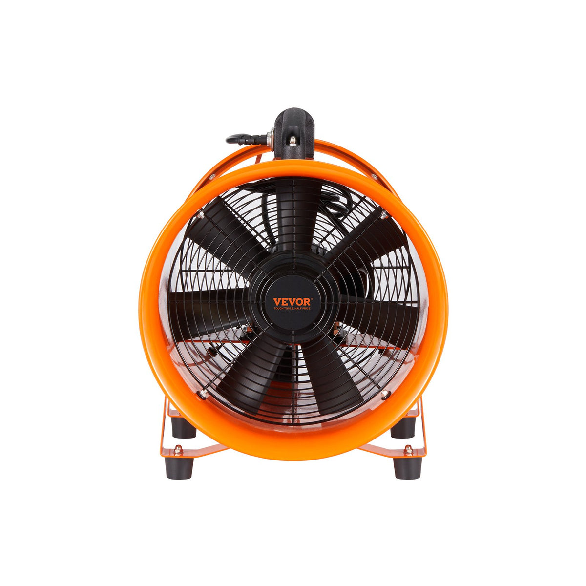 VEVOR Portable Fan, 406.4 mm Heavy Duty Cylindrical Fan with 10 m Air Duct, 900W Powerful Shop Exhaust Fan 5175CFM, Industrial Universal Fan for Dust, Smoke and Odour Extraction at Home/Workplace