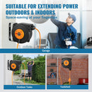 VEVOR 1000W automātiski ievelkama pagarinātāja spole ar 9 m strāvas vadu, 1 m ievadvadvads
