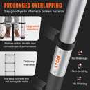 VEVOR teleskopiskās kāpnes, 3,2 m, alumīnija, ar vienas pogas ievilkšanu, salokāmas izbīdāmās kāpnes, 170 kg slodze, ar neslīdošām kājām, pārnēsājamas, daudzfunkcionālas, kompaktas – piemērotas mājai, kemperim, bēniņiem, ANSI sertificētas