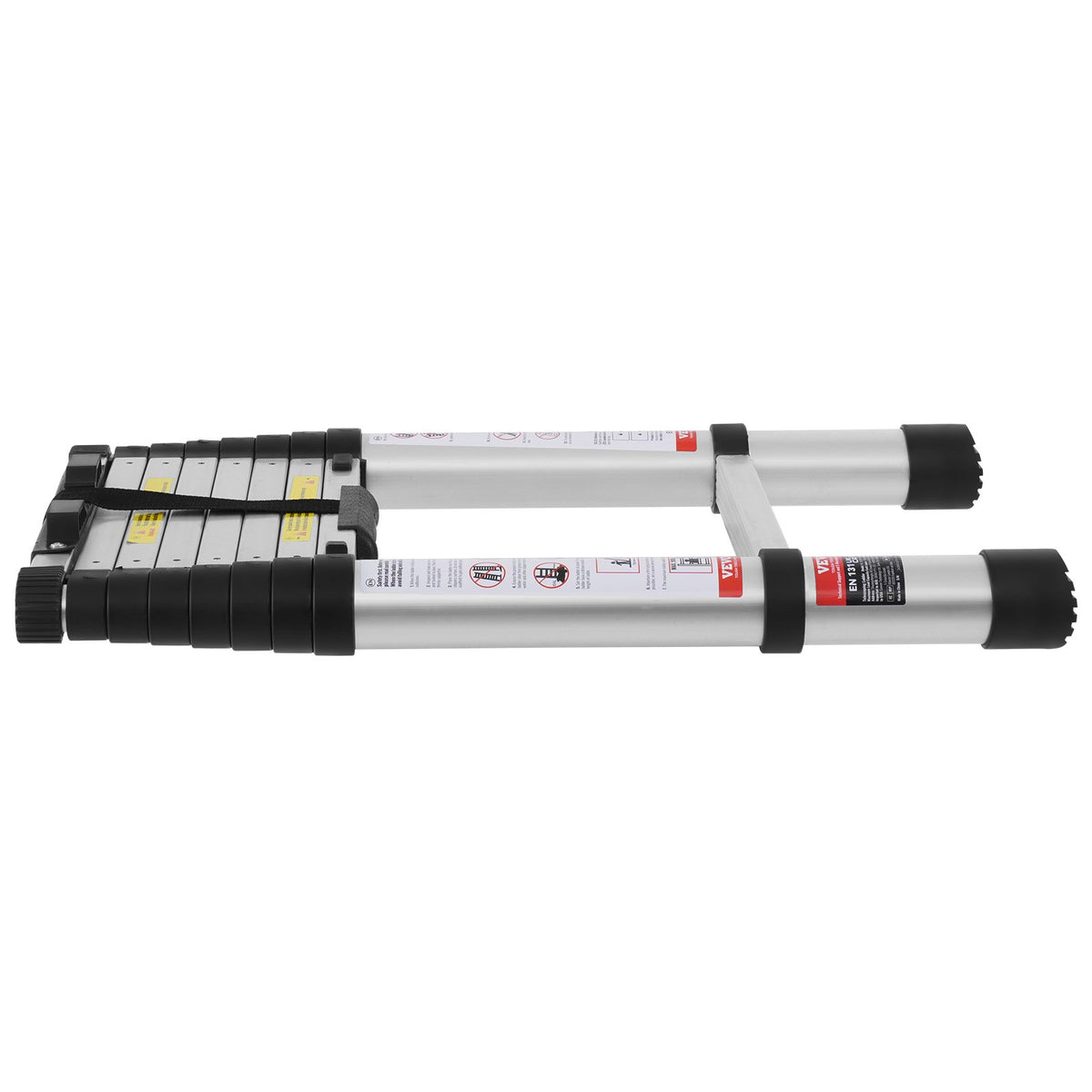 VEVOR Telescopic Extension Ladder, 2.6 m, One-Button Retraction, 170 kg Load Capacity