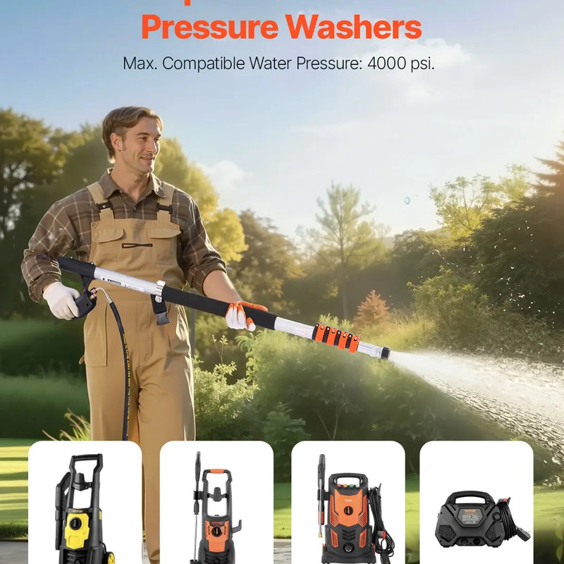 Augstspiediena teleskopiskā strūkla 6,4 m 276 bar