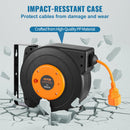 VEVOR 1600W automātiski ievelkama pagarinātāja spole ar 15 m strāvas vadu, 1 m ievadvadvads