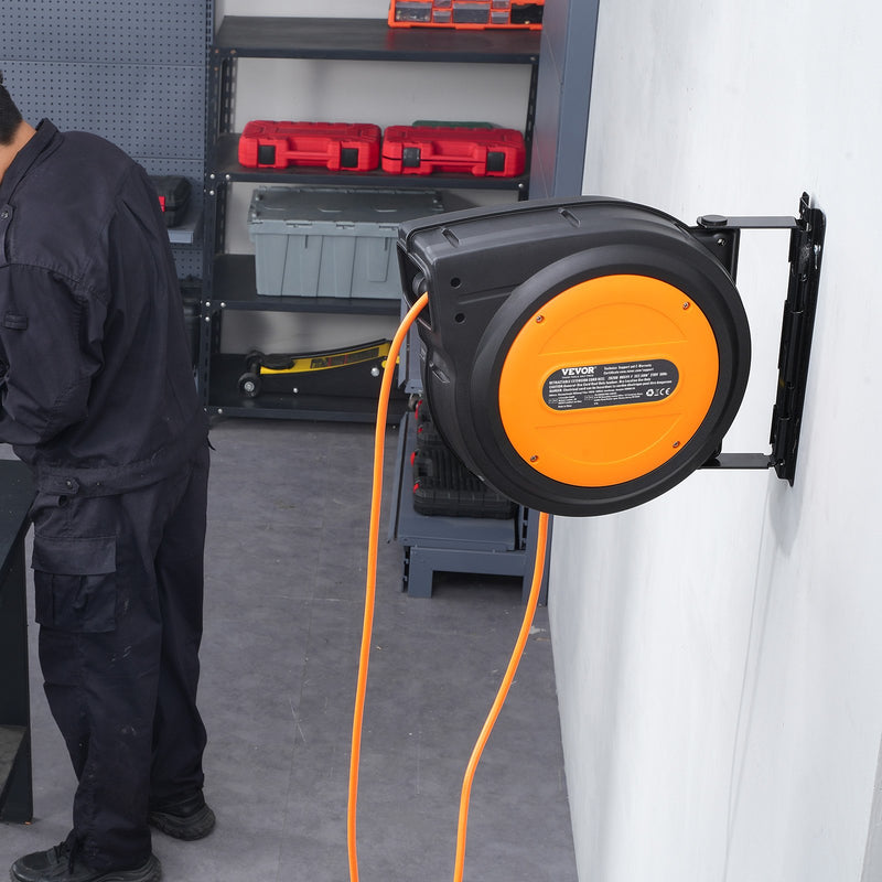 VEVOR 1600W automātiski ievelkama pagarinātāja spole ar 19 m strāvas vadu, 1 m ievadvadvads