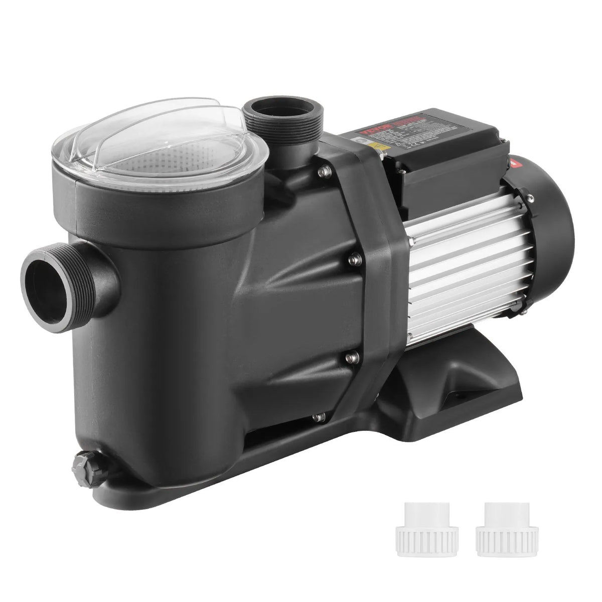 VEVOR virszemes baseina sūknis, 1100 W, 220–240 V, divu ātrumu 1450/2860 apgr./min, maksimālā plūsma 27 800 l/h, energoefektīvs baseina sūknis ar CE sertifikāciju