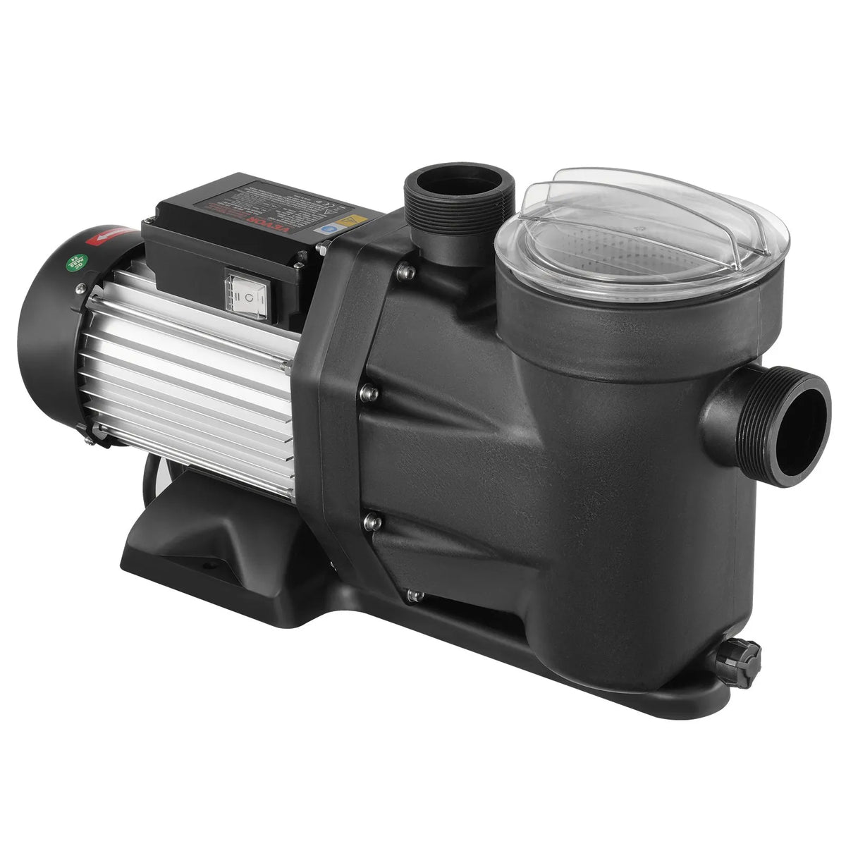 VEVOR Above-Ground Pool Pump 1500 W (2 HP), 220–240 V, Dual Speed 1450/2860 RPM, Flow Up to 33,000 L/h, Energy-Efficient Swimming Pool Pump, CE Certified