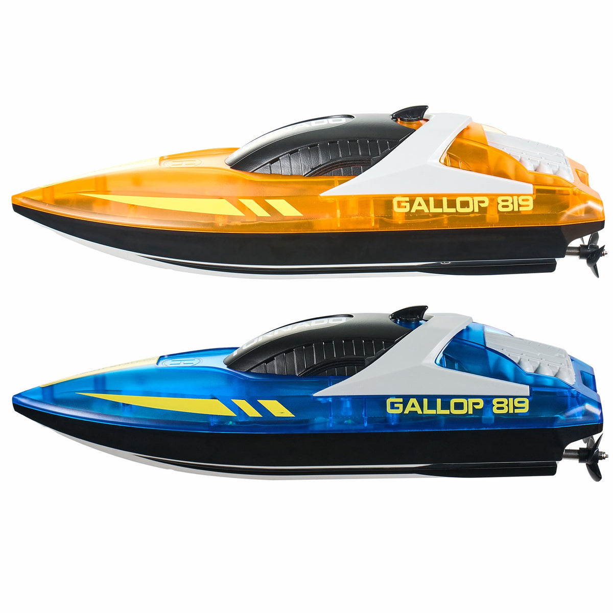 VEVOR RC Racing Boats 2 pcs, 2.4 GHz, 12 km/h, with LED
