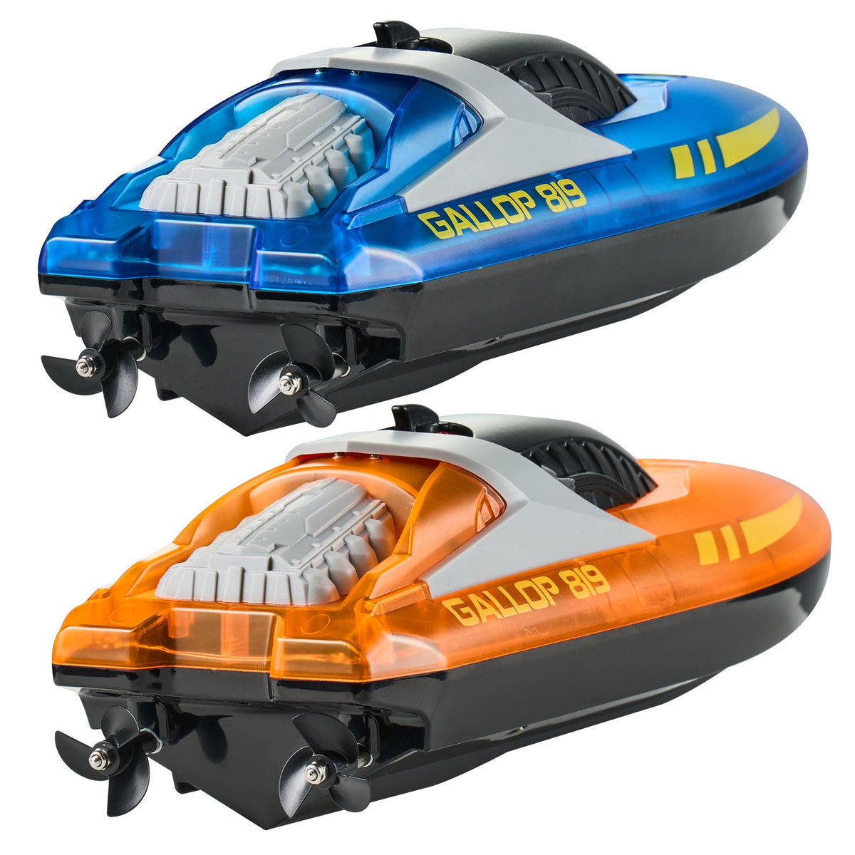 VEVOR RC Racing Boats 2 pcs, 2.4 GHz, 12 km/h, with LED
