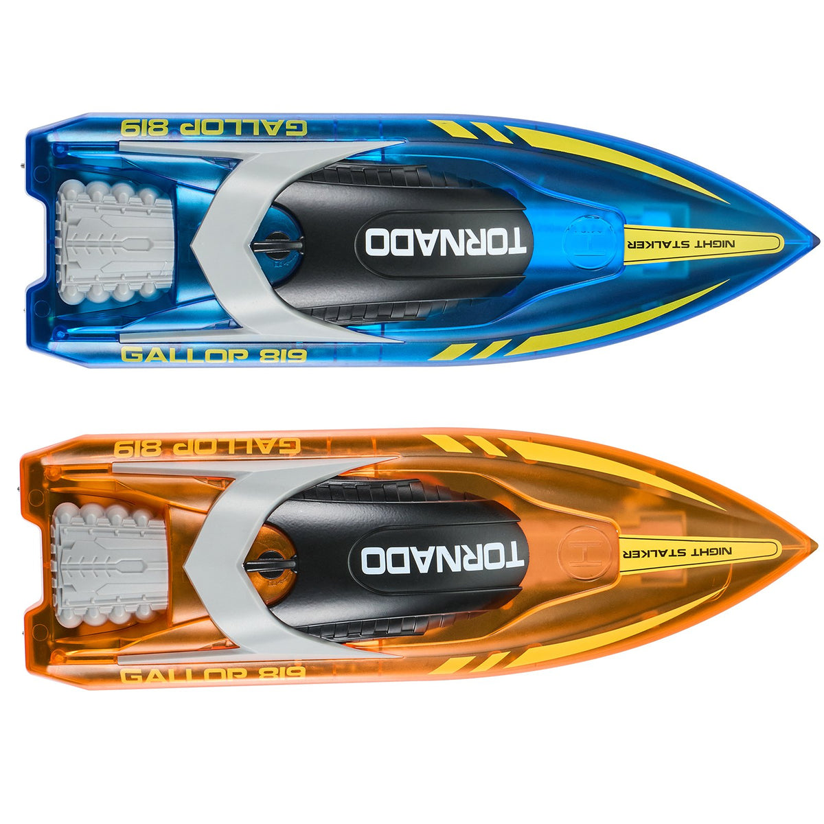 VEVOR RC Racing Boats 2 pcs, 2.4 GHz, 12 km/h, with LED