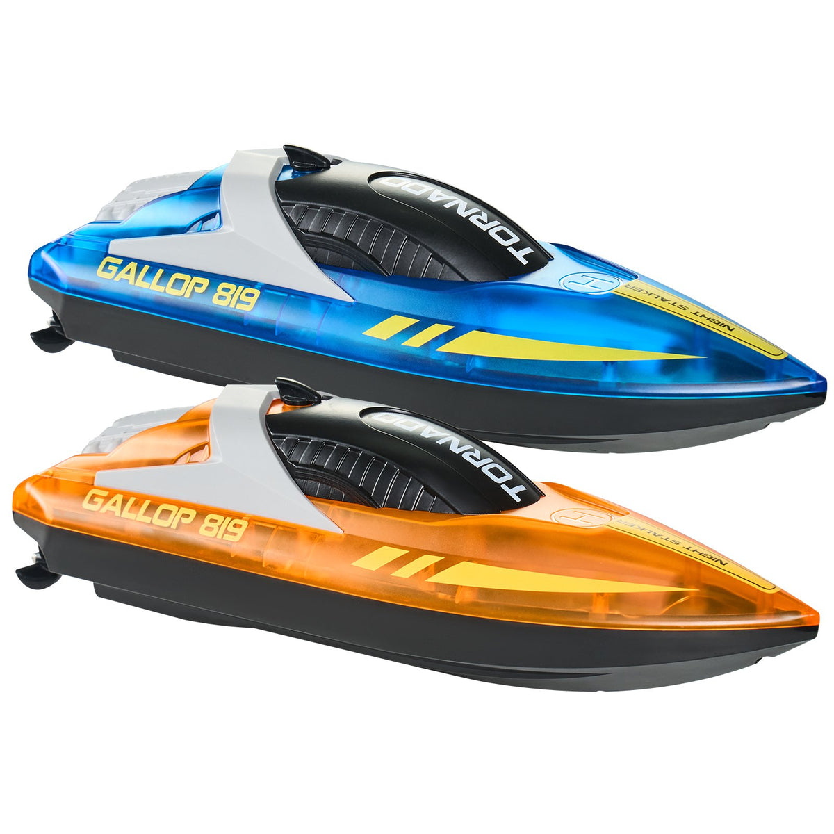VEVOR RC Racing Boats 2 pcs, 2.4 GHz, 12 km/h, with LED