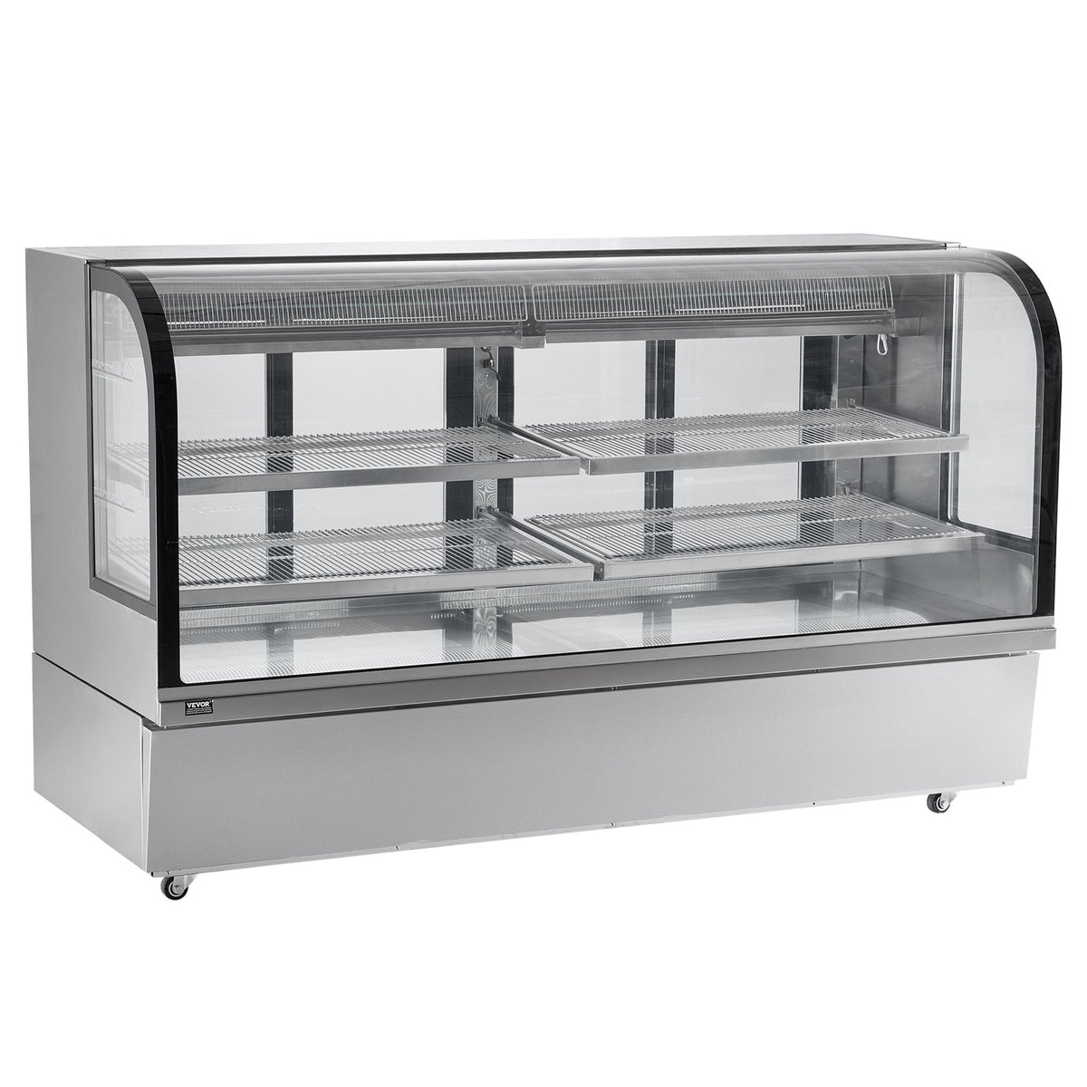 VEVOR Bakery Display Refrigerator 901 L, 4 Shelves, LED Lighting and Wheels