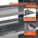 VEVOR ledusskapja tipa vitrīna, 901 L (32 kubikpēdas) ietilpība, četrstāvu komerciāla konditorejas izstrādājumu vitrīna ar LED apgaismojumu, gaisa plūsmas dzesēšanu un pārvietojama ar riteņiem, piemērota maiznīcām