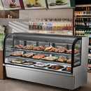 VEVOR ledusskapja tipa vitrīna, 901 L (32 kubikpēdas) ietilpība, četrstāvu komerciāla konditorejas izstrādājumu vitrīna ar LED apgaismojumu, gaisa plūsmas dzesēšanu un pārvietojama ar riteņiem, piemērota maiznīcām