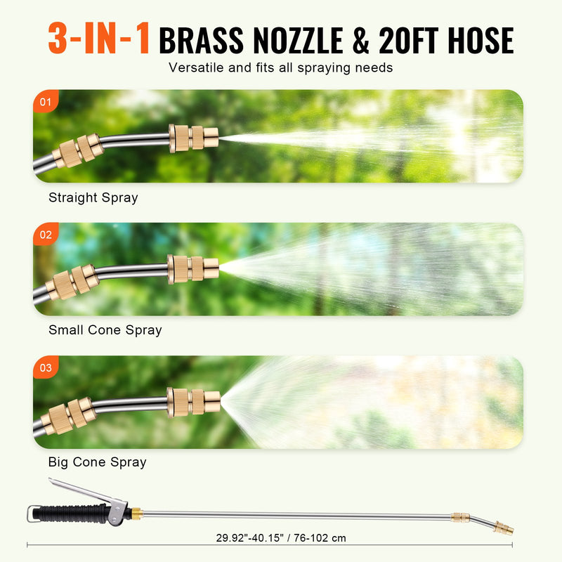 ATV smidzinātājs 60 l ar smidzināšanas stieni un 7,2 l/min plūsmas ātrumu