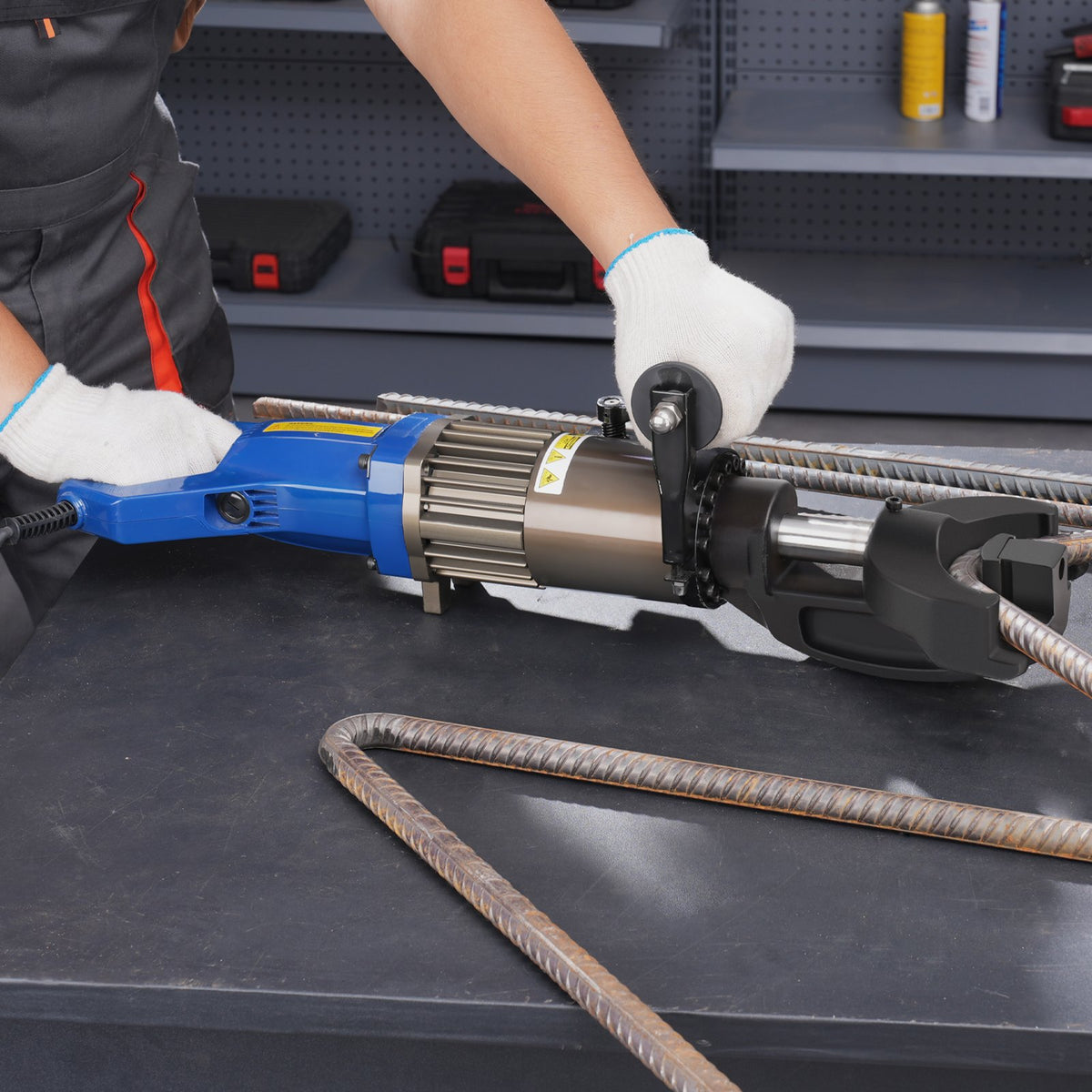 VEVOR 1500W Electric Hydraulic Rebar Bender – Bending up to 12-22mm (