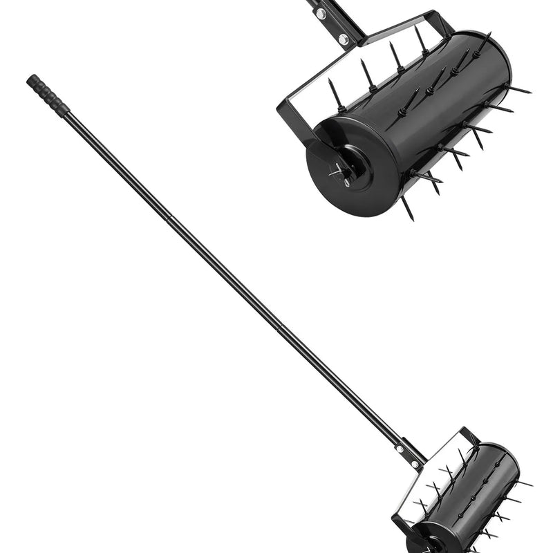 Zāliena aerators ar rullīti, 46 cm, manuāls, smags, melns