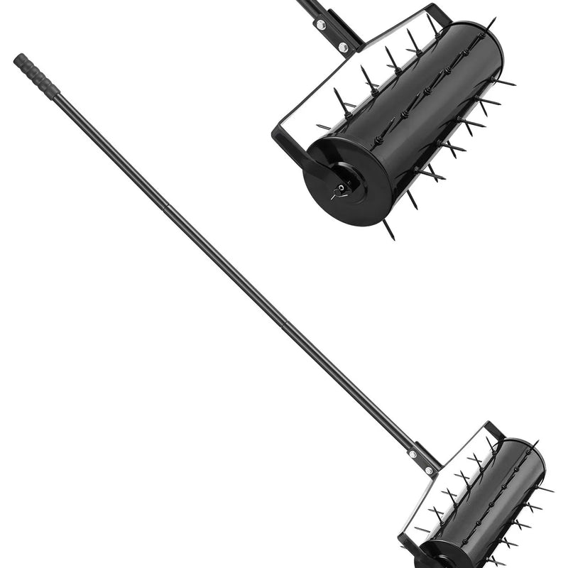 Zāliena aerators ar rullīti, 53 cm, manuāls, smags, melns