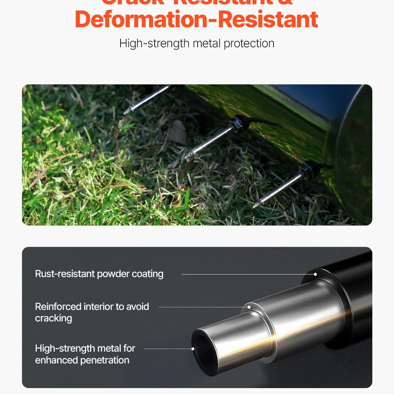 Zāliena aerators ar rullīti, 53 cm, manuāls, smags, melns