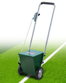 Sausās līnijas marķieris ar 2 riteņiem, 5,1 vai 10,2 cm līnijām, izturīgs tērauda krīta izkliedētājs 11,3 kg