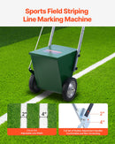 Sausās līnijas marķieris ar 2 riteņiem, 5,1 vai 10,2 cm līnijām, izturīgs tērauda krīta izkliedētājs 11,3 kg