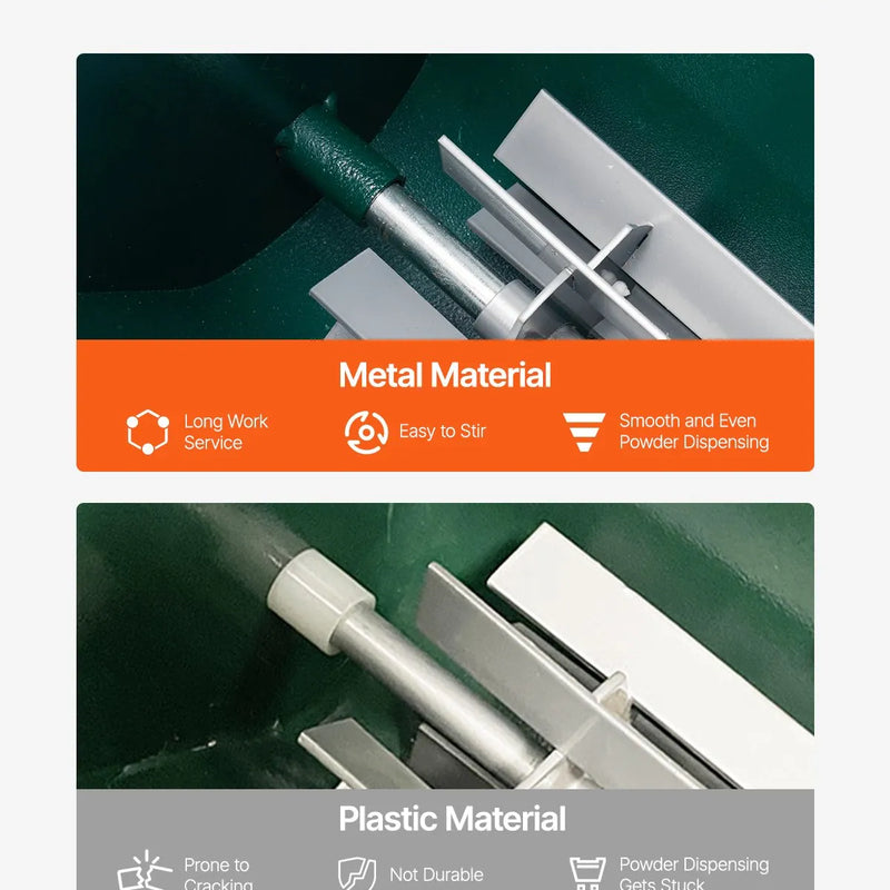 Sausās līnijas marķieris ar 2 riteņiem, 5,1 vai 10,2 cm līnijām, izturīgs tērauda krīta izkliedētājs 11,3 kg