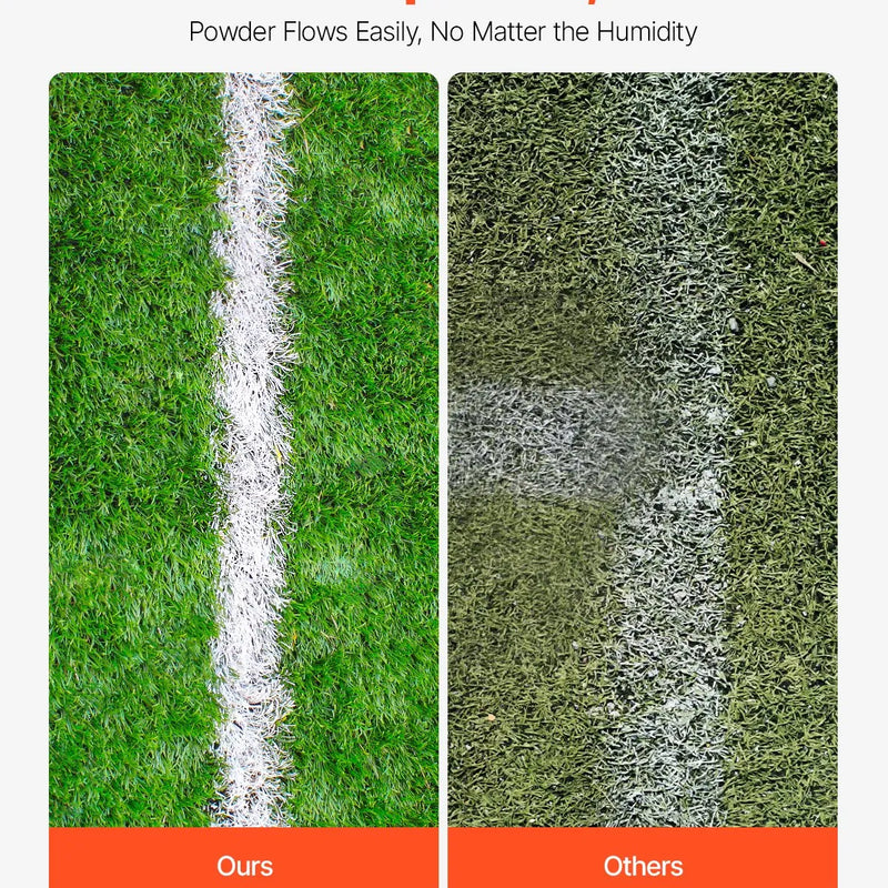 Sausās līnijas marķieris ar 2 riteņiem, 5,1 vai 10,2 cm līnijām, izturīgs tērauda krīta izkliedētājs 11,3 kg