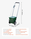 Sausās līnijas marķieris ar 2 riteņiem, 5,1 vai 10,2 cm līnijām, izturīgs tērauda krīta izkliedētājs 11,3 kg