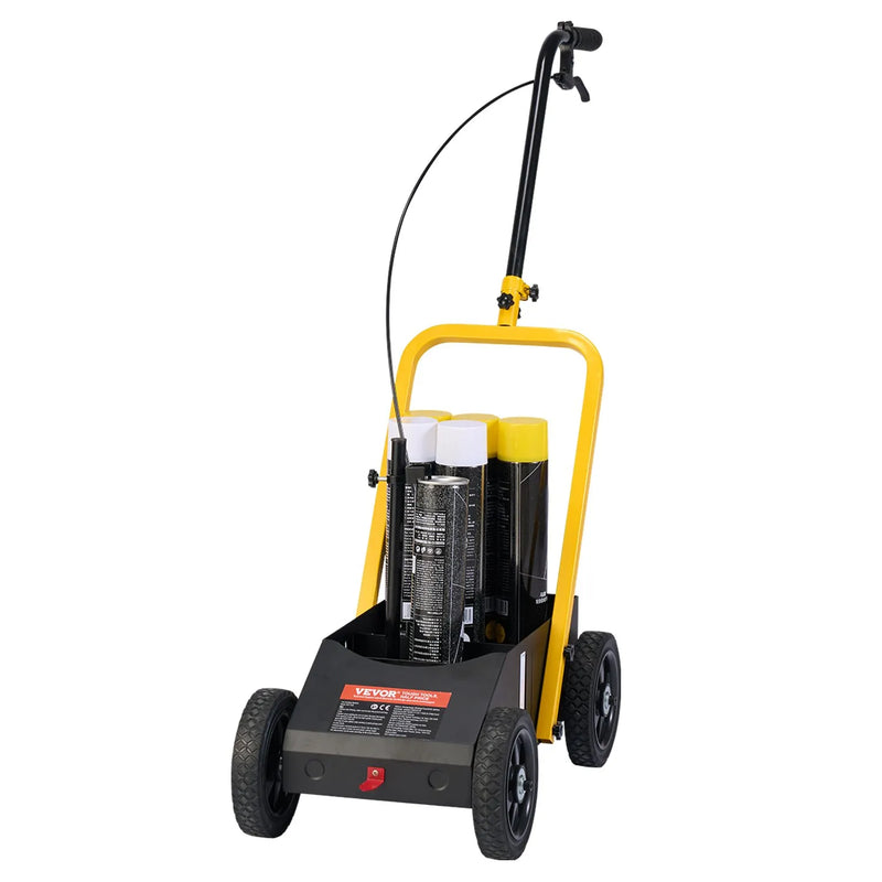 Līniju marķēšanas ratiņi 61 × 33 × 90 cm līniju marķēšanas iekārta, melna