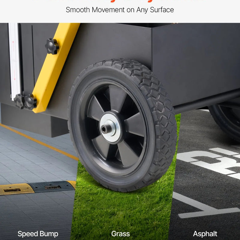 Līniju marķēšanas ratiņi 61 × 33 × 90 cm līniju marķēšanas iekārta, melna