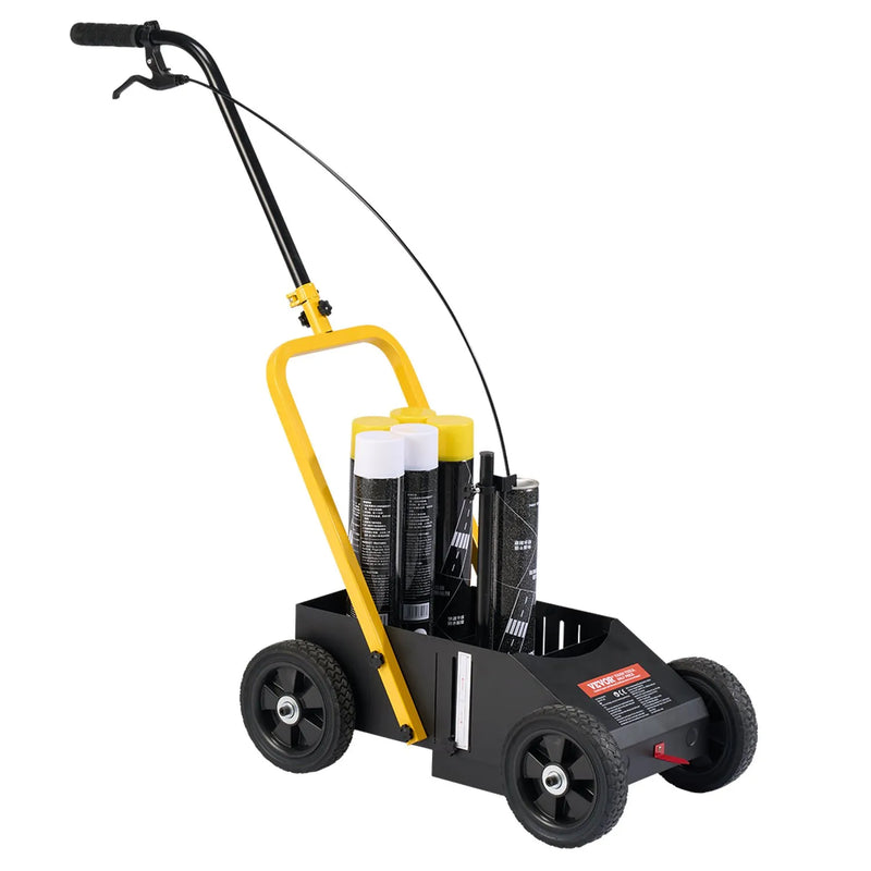 Līniju marķēšanas ratiņi 61 × 33 × 90 cm līniju marķēšanas iekārta, melna