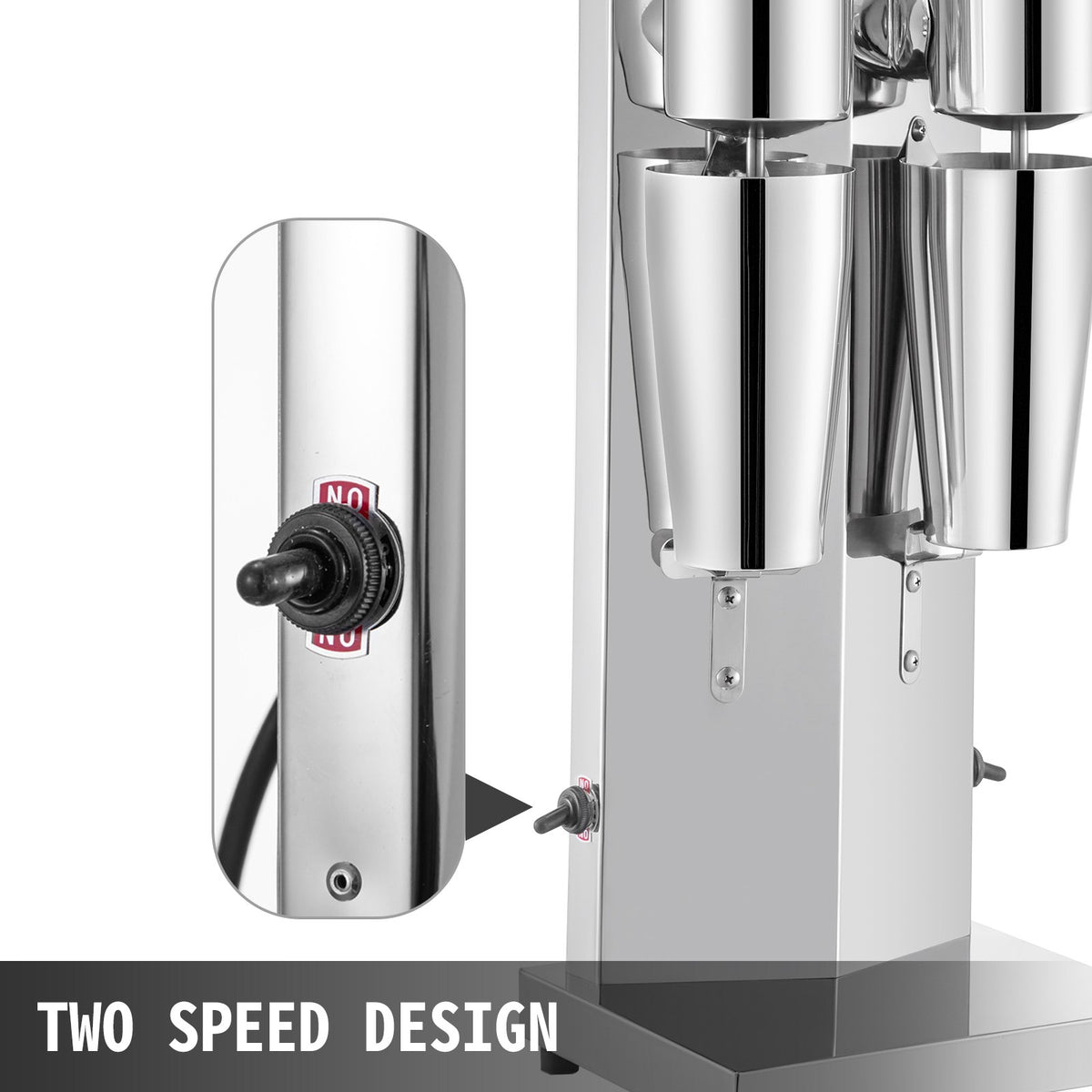 VEVOR Electric Milk Shake Machine 180 W with 2 Heads, 800 ml Jug, 2 Speeds