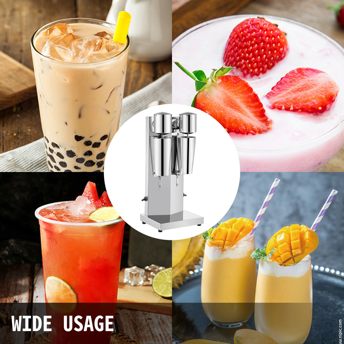 VEVOR Electric Milk Shake Machine 180 W with 2 Heads, 800 ml Jug, 2 Speeds