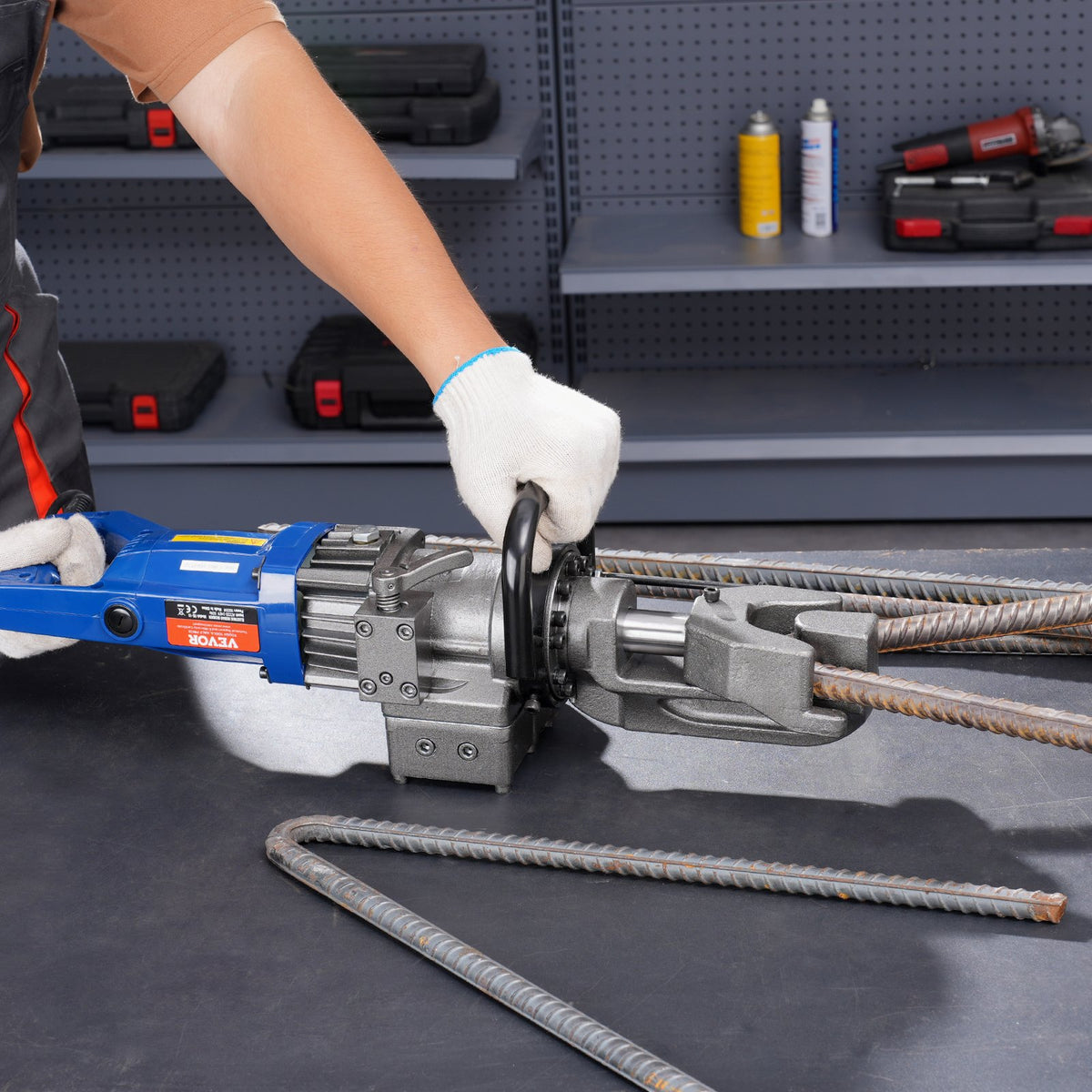 VEVOR 1000W Electric Hydraulic Rebar Bender – Bending up to 6-16 mm (